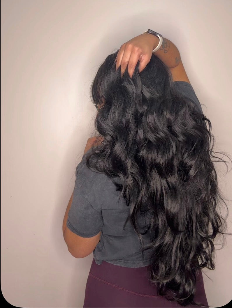 True love black wavy bangs tpart