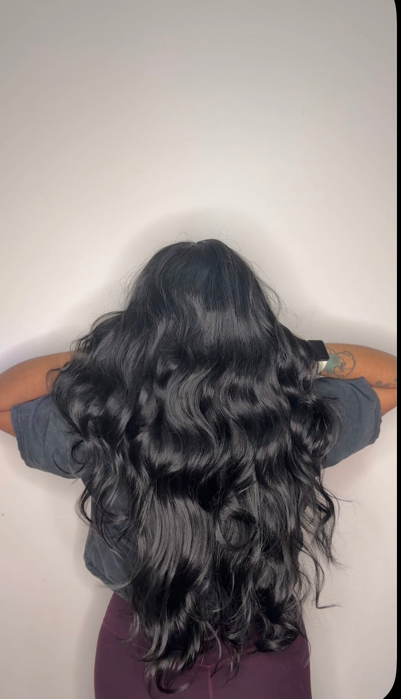 True love black wavy bangs tpart