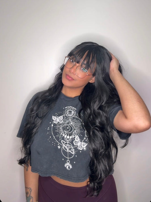 True love black wavy bangs tpart
