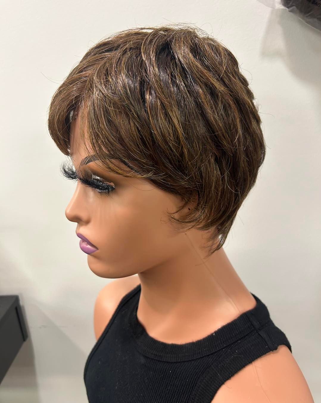 Amy  Highlighted Premium Monofilament top wig