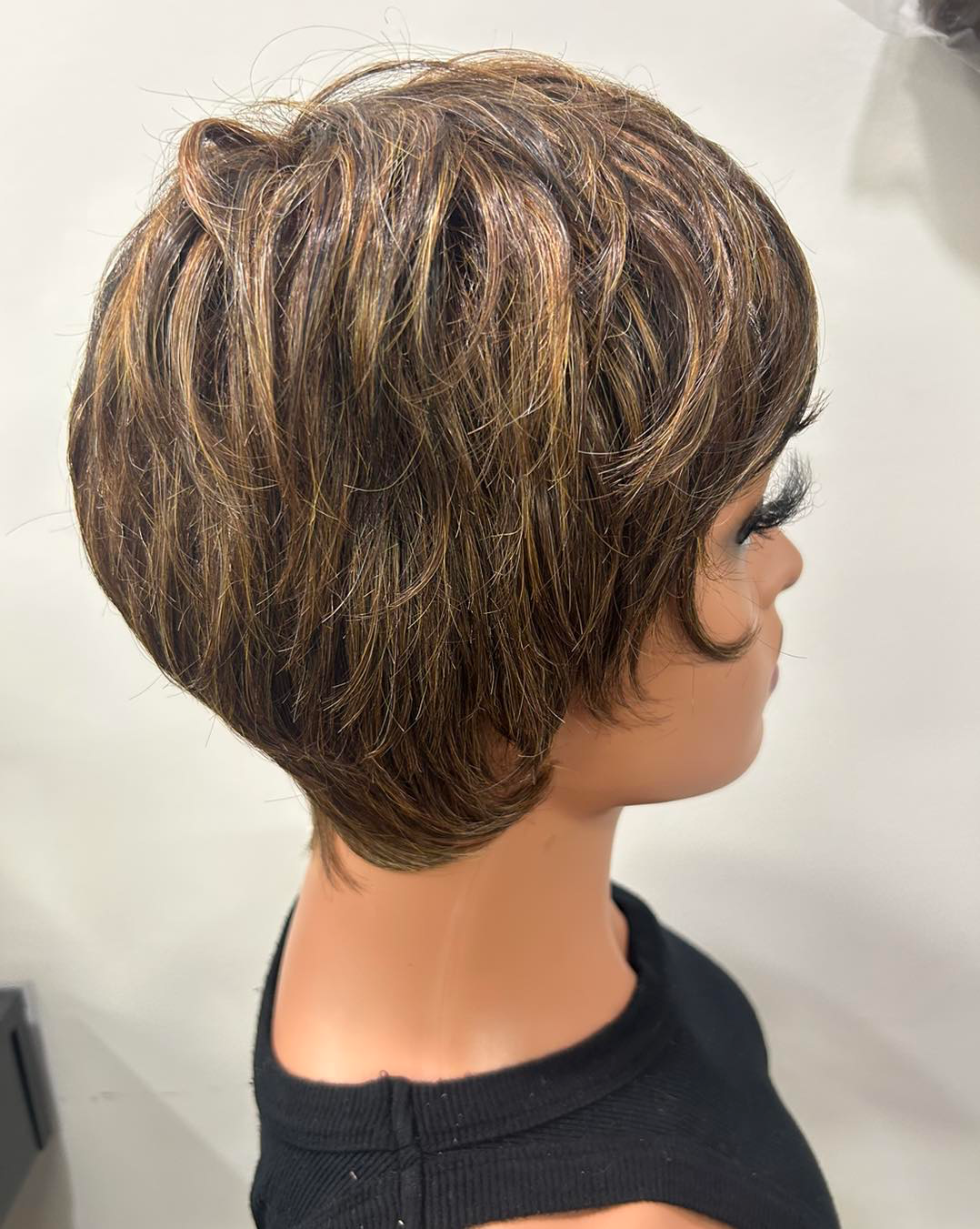 Amy  Highlighted Premium Monofilament top wig